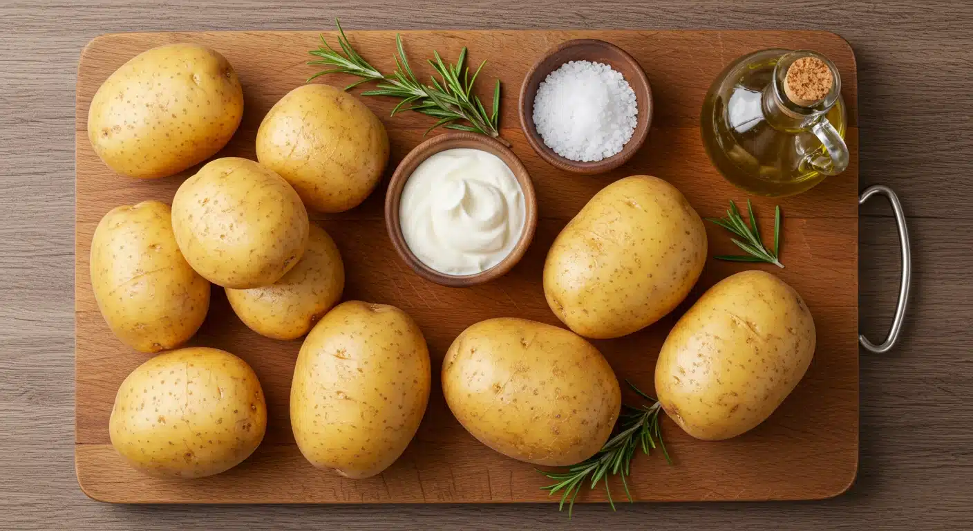 poached-oven-baked-potatoes-ingredients poached oven baked potatoes ingredients