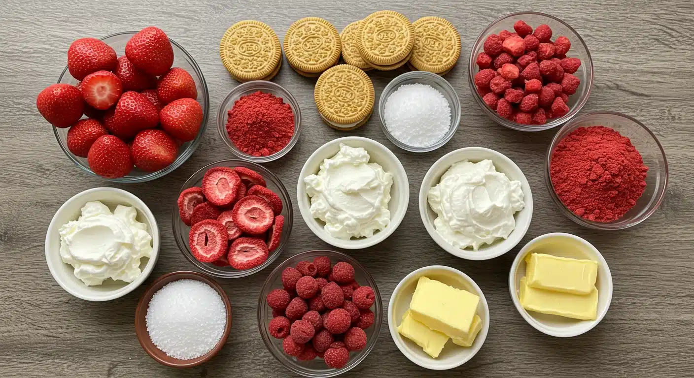 strawberry-crunch-salad-ingredients strawberry crunch salad ingredients