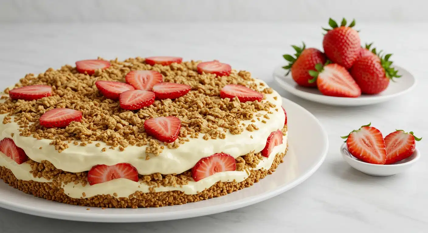 strawberry-crunch-salad-serving strawberry crunch salad serving
