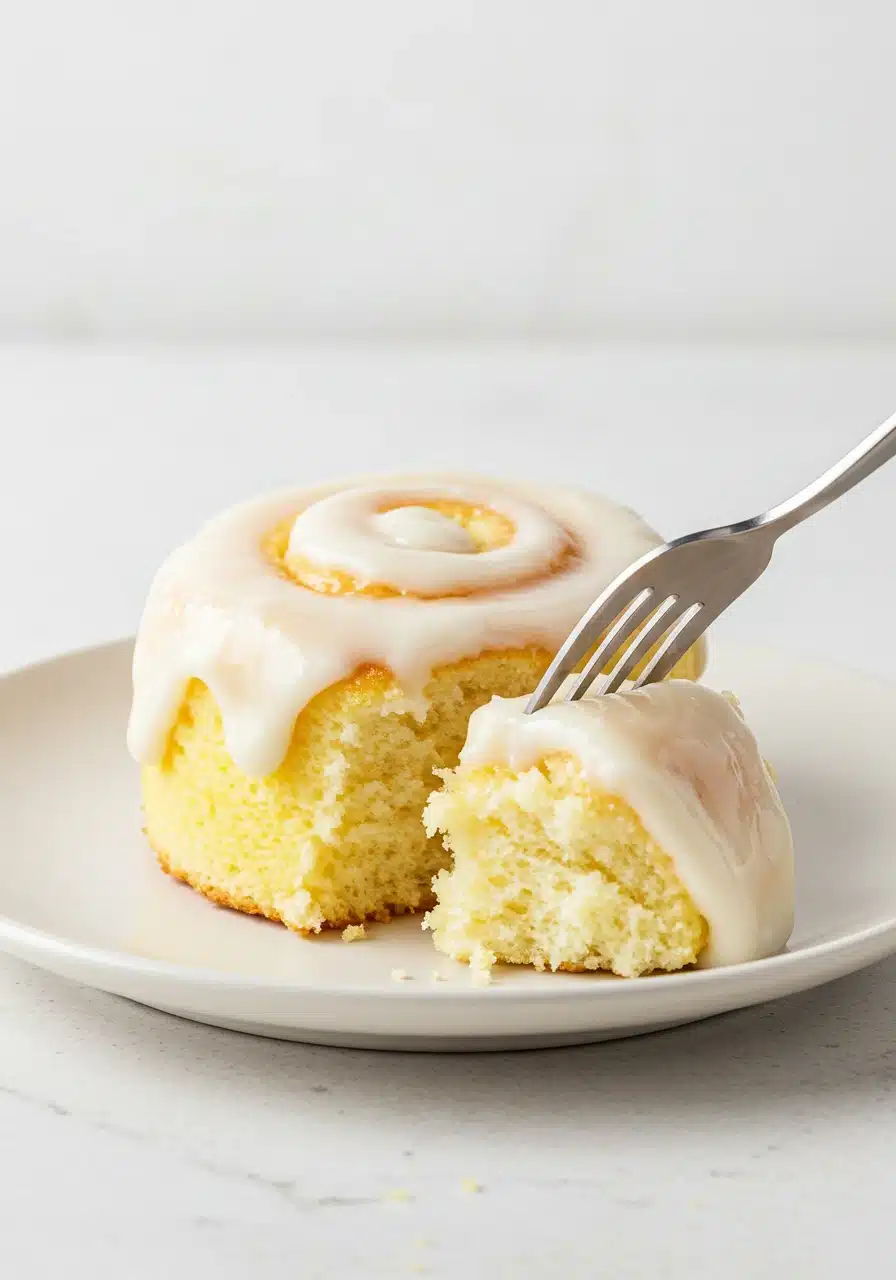 Single Fleischmann’s Yeast lemon sweet roll with frosting