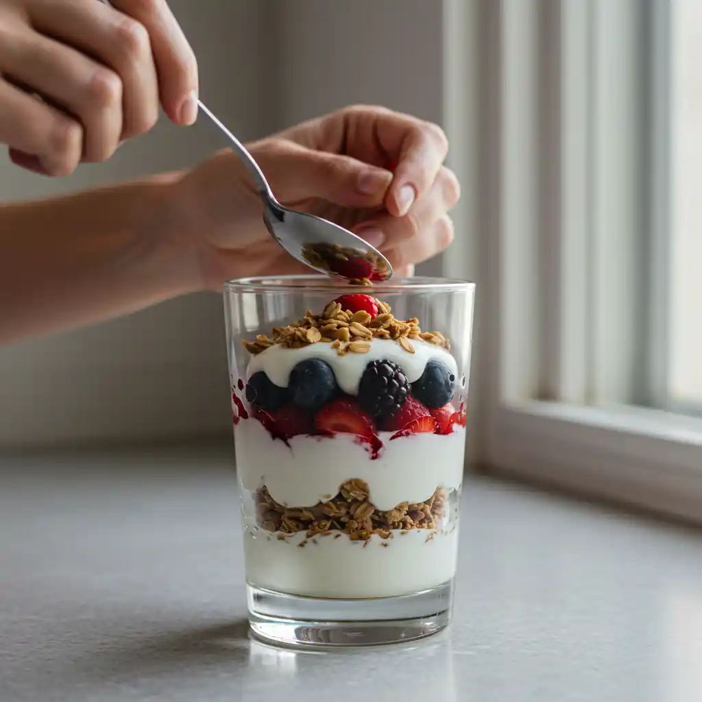 quick healthy desserts parfait step 3