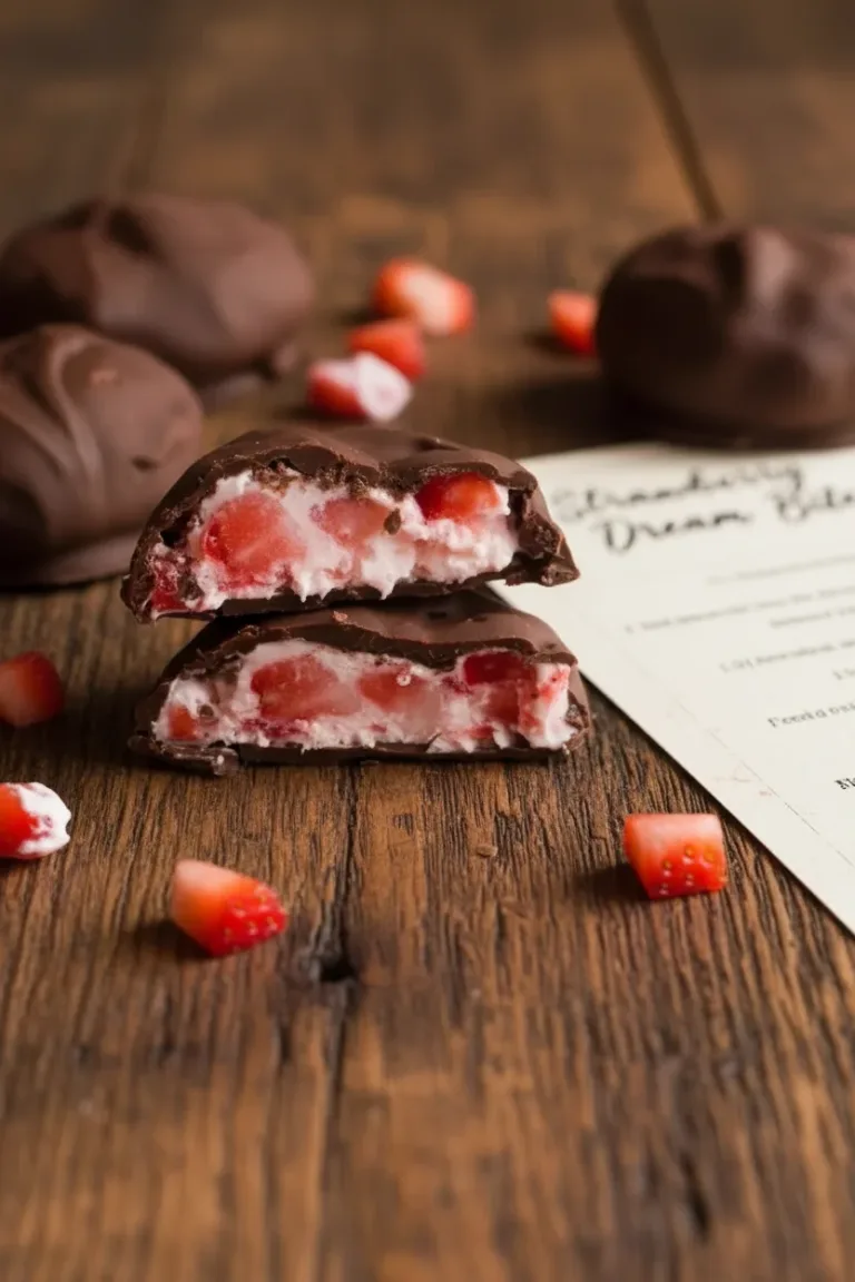 Chocolate strawberry yogurt clusters recipe for a sweet dessert treat